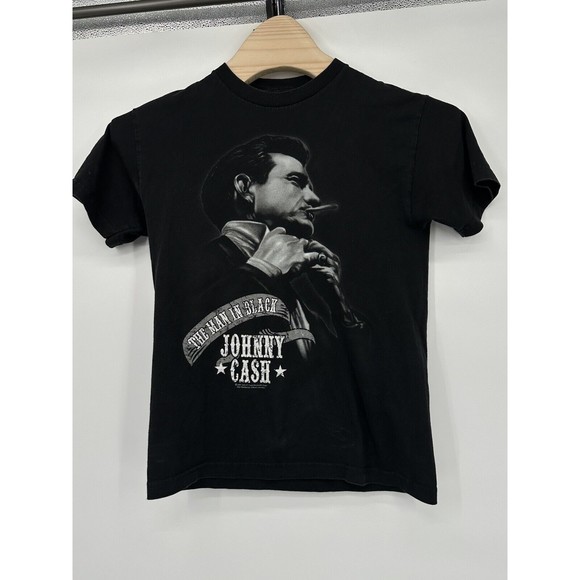 JOHNNY CASH The Man in Black Country Rock T Shirt Black Size Large‎ no tag - Picture 1 of 7